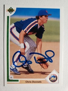 1991 Upper Deck Update Chris Donnels RC Autograph Card Mets Red Sox Auto #61F - Picture 1 of 2