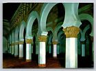 Toledo France color Picture Vtg Postcard unp arches inside church interior white