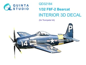 Quinta Studio 1/32 F8F-2 Bearcat 3D-gedrucktes &amp; farbiges Interieur... - Picture 1 of 11