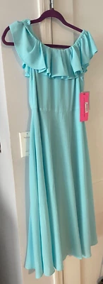 Divertido Vestido de Verano Betsey Johnson Nuevo con Etiquetas Turquesa Sin Mangas Vestido Columpio Talla 2 Foto 1 de 4