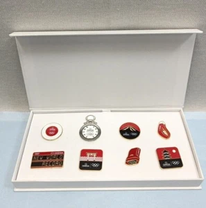 Omega x Tokyo Japan 2020 Olympic Pin Badge Official Timekeeper 8pcs Set  Limited - Picture 1 of 4