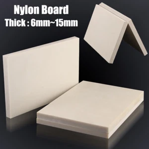 Nylon Sheet Plastic Insulation Block Plate 6mm-15mm Thick Engineering Material - Picture 1 of 10