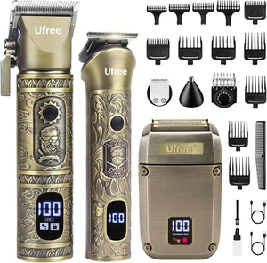Cortapelos Para Hombres Cortadora De Pelo Inalámbrica Kit Profesional De Aseo - Picture 1 of 12