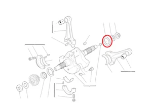 Rondella rasamento albero motore Ducati Multistrada 1200 Diavel cod 85211042B - Foto 1 di 1