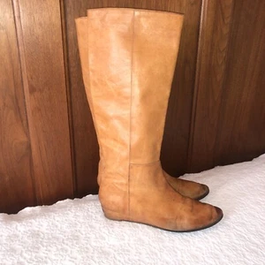 LOEFFLER RANDALL WOMEN'S CAMEL KNEE BOOTS SIZE 9-GORGEOUS WORN IN LOOK! - Picture 1 of 8