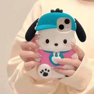 Cartoon Pochacco Silicon TPU Phone Cases Protective Cover For iPhone 14 Pro Max - Picture 1 of 14