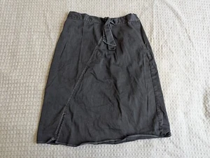 Ruth Anthropologie Skirt Women 8 Black Gray A Line Small Slit Stretch USA Made - Picture 1 of 11
