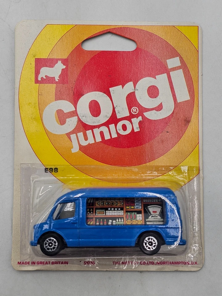 1976 Corgi Juniors Mercedes Mobile Grocery Shop #E98, Sealed on Card, 1/64 Scale - Image 1 of 2