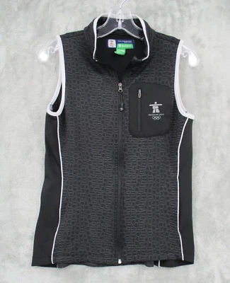 Sunice Vest Womens Small Olympics Vancouver 2010 Athletic Athleisure Zip Black - Image 1 of 4