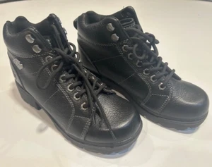 HARLEY-DAVIDSON Women's Tyler 4" LaceUp Chukka Boots Black D84280 - Size 7.5M - Picture 1 of 12