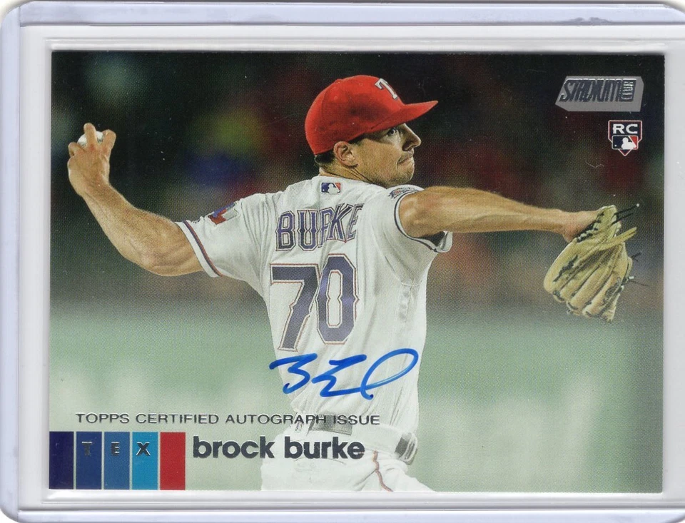 2020 Stadium Club #ABBU Brock Burke Rookie Autograph - Image 1 of 2