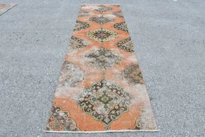Alfombra de colección, alfombra fresca, alfombra marroquí, alfombras de corredor de 3,3 x 11,6 pies, alfombras turcas - Imagen 1 de 6