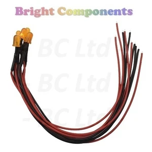 10 x vorverdrahtete orange LED 5 mm diffus: 9 V ~ 12 V: UK-Verkäufer - Bild 1 von 1