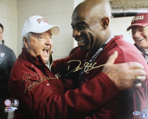 Deion Sanders & Bobby Bowden Signed Florida State 16x20 Photo BAS 25715 PF - Picture 1 of 2