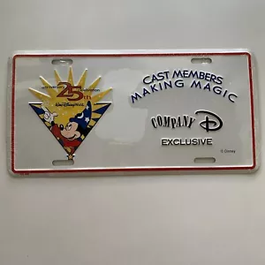 Disney WDW Cast Member License Plate 25th Anniversary Company D Exclusive - Picture 1 of 2