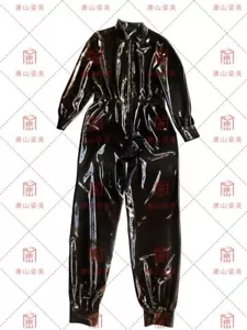 874 Latex Clothes One Piece Casual Loose Front Zipper Customized 0.4mm - Picture 1 of 7