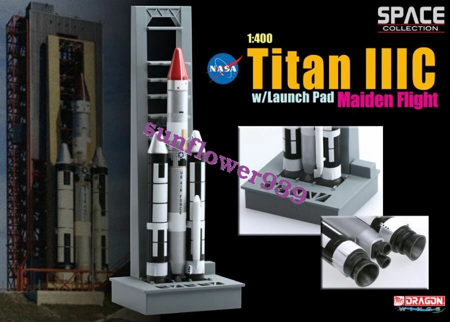 DRAGON 56341 1/400 SPACE NASA TITAN IIIC w/LAUNCH PAD MAIDEN FLIGHT MODEL ROCKET - Image 1 of 1