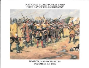 #UX114 14c Nationalgarde Postkarte Erster Tag Zeremonie Programm - Bild 1 von 3