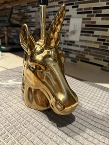 Unicorn Desk Nightstand Table Lamp Metallic Gold TWC08845G / 074070325 - Picture 1 of 6