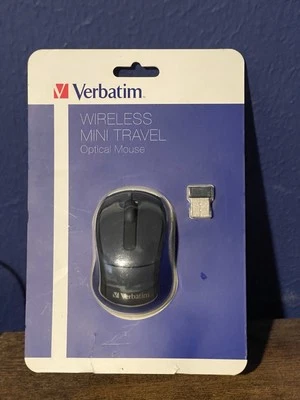 Verbatim Optical Mouse Wireless Mini Travel 2.4G Nano Receiver for Mac PC Purple - Image 1 of 2