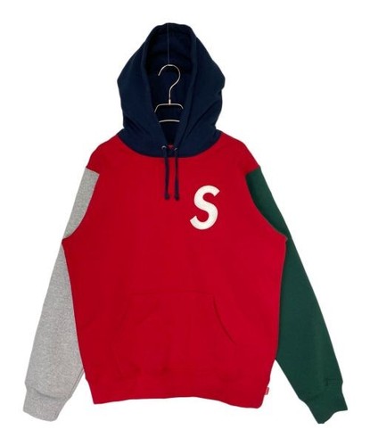 Felpa con cappuccio M Supreme S logo colorblocked