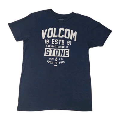 Volcom Stone T-Shirt Men Size Medium Navy Blue Short Sleeve Vintage Y2K 90s - Image 1 of 4