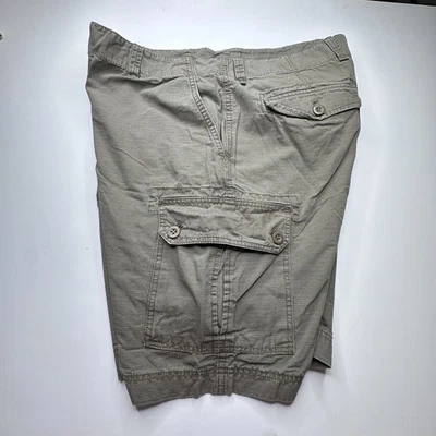 GH 鲈鱼地球短裤男式 38 绿色货物户外钓鱼营地休闲口袋 Y2K — 第 1/4 张图片