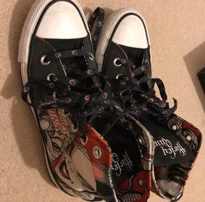 Allstar Converse High Tops DC Comics Harley Quinn Collection Women’s Size 3 - Picture 1 of 5