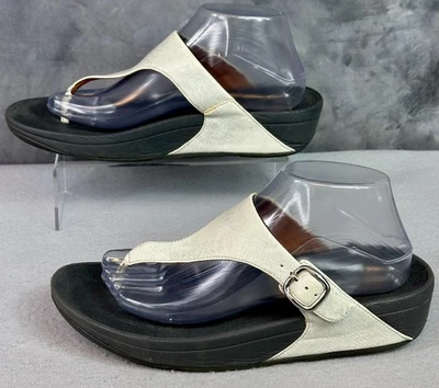 Sandalia Fitflop Off White Puntera Texturizada Talla 9 (S2192) Foto 1 de 4