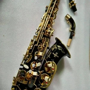 Brand New Saxophone Instrument A991 Alto Saxophone with Black Body and Gold Keys - Picture 1 of 12