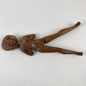 Vintage Holz Volkskunst Nudie Frau Nussknacker - Bild 1 von 6