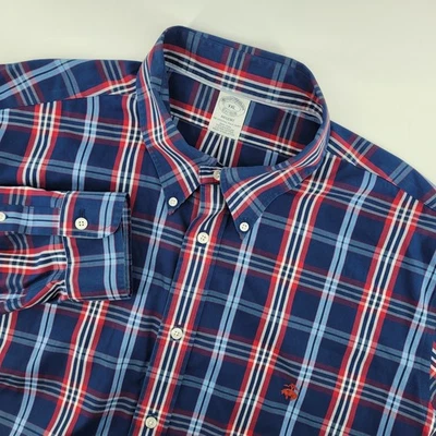 Brooks Brothers Regent Men's XXL Fit Plaid Button Down Shirt Non Iron Cotton - Image 1 of 4