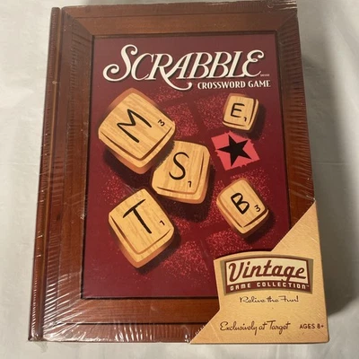SCRABBLE Crossword Game Wooden Bookshelf Vintage Collection 2005 NEW SEALED! - Image 1 of 4