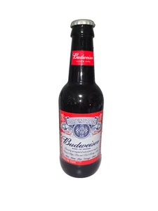 Grande bottiglia birra vintage BUDWEISER King Of Beers in vetro altezza 14 1/2” con tappo - Foto 1 di 3