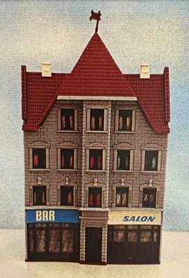 Heljan Bar & Hairdresser Salon - HO 1:87 Vintage City Shop Building Kit 465 - Image 1 of 4