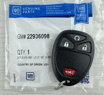 NEW OEM 4 BTN REMOTE KEY FOB FOR 2007-2014 CHEVROLET SILVERADO EXPRESS 22936098 - Image 1 of 4