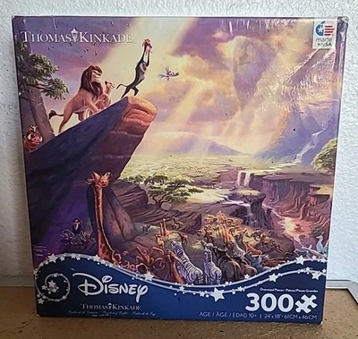 Thomas Kinkade Disney The Lion King Puzzle 300 Pieces 24"x18" New - Image 1 of 4