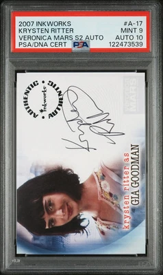 2007 Inkworks Veronica Mars Autograph Krysten Ritter as Gia PSA 9/10 Auto - Image 1 of 2