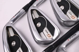 Ping G400 Irons / 5-PW+GW+SW / Red Dot / Regular Flex Ping Alta CB Shafts - Picture 1 of 7