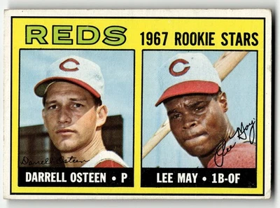 1967 Topps Reds Rookie Stars Darrell Osteen Lee May #222 MID GRADE NICE! - Image 1 of 2