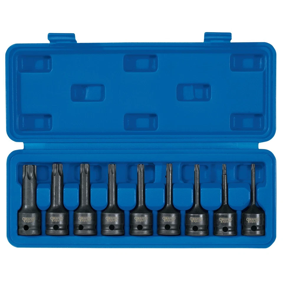 Draper 99184 1/2" Sq. Dr. 78mm Long Draper TX-STAR® Socket Bit Set (9 Piece) - Image 1 of 1