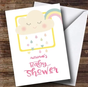 Personalised Rain Cloud Baby Shower Card - Picture 1 of 1