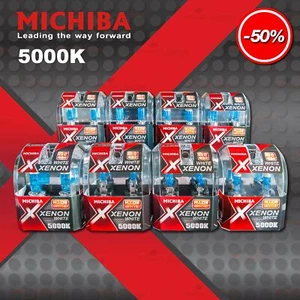 2er 12V MICHIBA 5000K XENON Weiss Scheinwerfer Auto Halogen Lampen E-PRUFZEICHEN - Picture 1 of 17