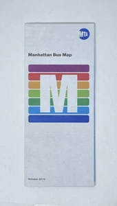 OCTOBER 2010 NEW YORK CITY TRANSIT MANHATTAN BUS MAP - Picture 1 of 3