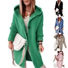 Cozy and Stylish Women's Long Cardigan Coat Winter Knit Hooded Sweater