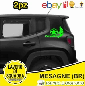 2 Adhesivos Estrella Militar CM 33 x 22 US Army Jeep Renegade Fuera 4X4 Verde - Imagen 1 de 2