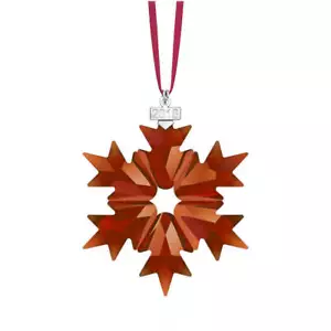 *NIB* 2018 LARGE SWAROVSKI CRYSTAL CHRISTMAS RED ORNAMENT STAR/SNOWFLAKE 5460487 - Picture 1 of 1