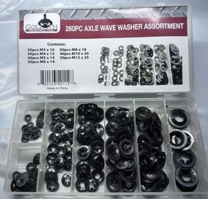 260pc Goliath Industrial Axle Wave Washer Assortment Kit - AWW260 - Picture 1 of 6