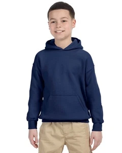 Gildan Youth Hoodie Heavy Blend Boys Girls 8 oz 50/50 Hoody S-XL G185B - Picture 1 of 55