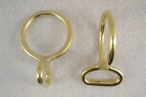 Bucle y anillo - 1"" y 1 1/2"" - latón sólido - paquete de 2 (F329) - Imagen 1 de 1